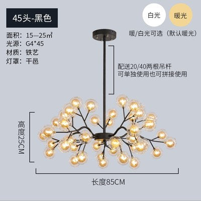 2019 new Internet celebrity firefly lighting atmospheric Nordic lamps postmodern simple dining room bedroom living room chandelier