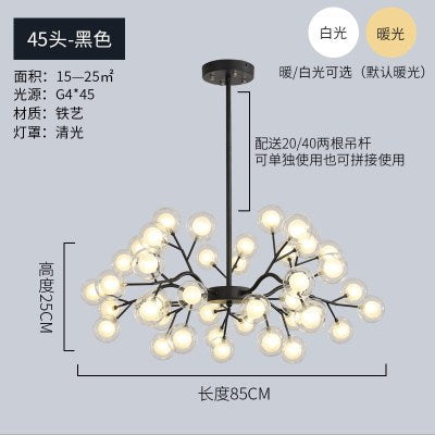 2019 new Internet celebrity firefly lighting atmospheric Nordic lamps postmodern simple dining room bedroom living room chandelier