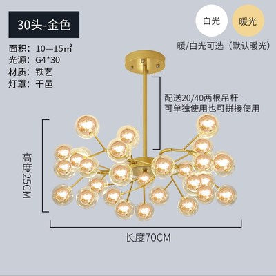 2019 new Internet celebrity firefly lighting atmospheric Nordic lamps postmodern simple dining room bedroom living room chandelier