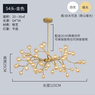 2019 new Internet celebrity firefly lighting atmospheric Nordic lamps postmodern simple dining room bedroom living room chandelier