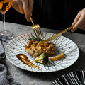 Nordic plating tableware casual creative western food plate pasta plate western dessert stylish restaurant tray plate