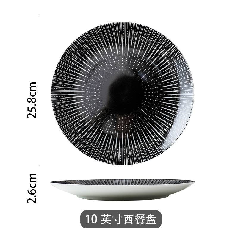 Nordic plating tableware casual creative western food plate pasta plate western dessert stylish restaurant tray plate