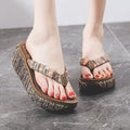 Thick sole slippers 6cm cool slippers outwearfashion flip-flops seaside vacation beach shoes trendy 2025 new women's shoes