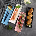 Long plate for home ceramic plate scandinavian dish plate western food plate rectangular flat plate sushi dessert plate tableware tray