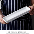 Long plate for home ceramic plate scandinavian dish plate western food plate rectangular flat plate sushi dessert plate tableware tray