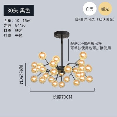 2019 new Internet celebrity firefly lighting atmospheric Nordic lamps postmodern simple dining room bedroom living room chandelier