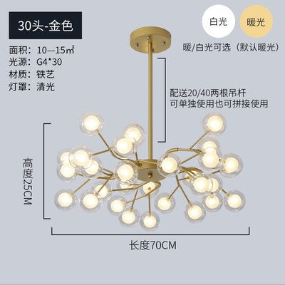 2019 new Internet celebrity firefly lighting atmospheric Nordic lamps postmodern simple dining room bedroom living room chandelier