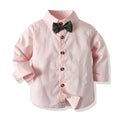Export spring & fall new arrivals: children's vest, shirt, and pants gentleman's set - cross-border wholesale for boys and babies