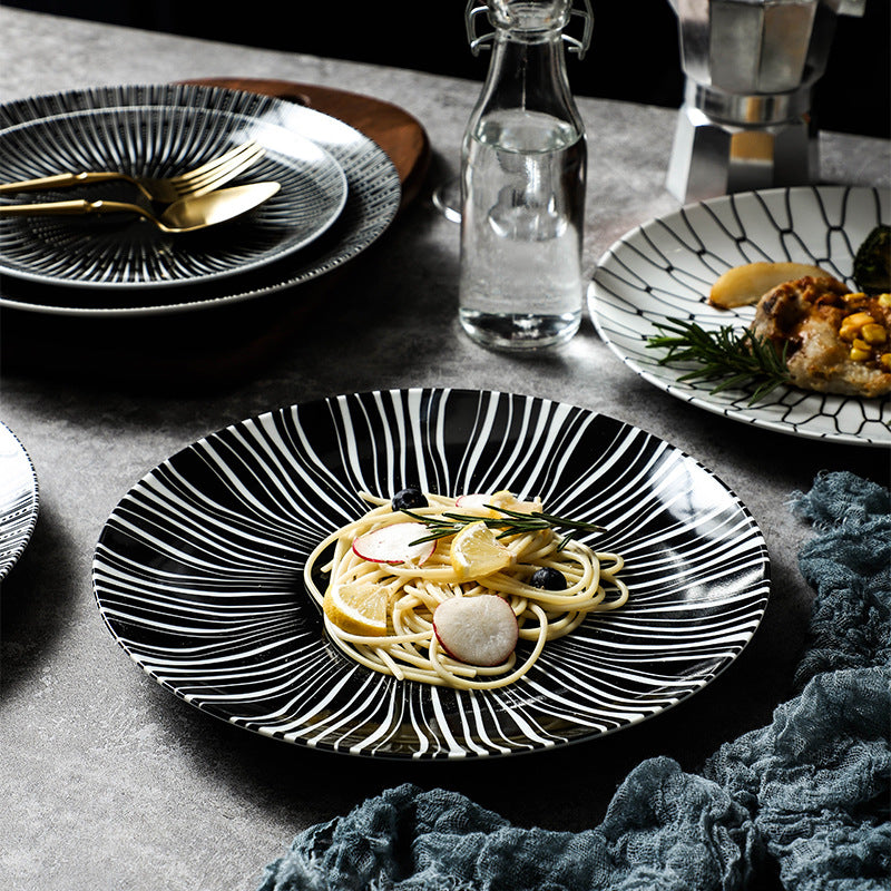 Nordic plating tableware casual creative western food plate pasta plate western dessert stylish restaurant tray plate