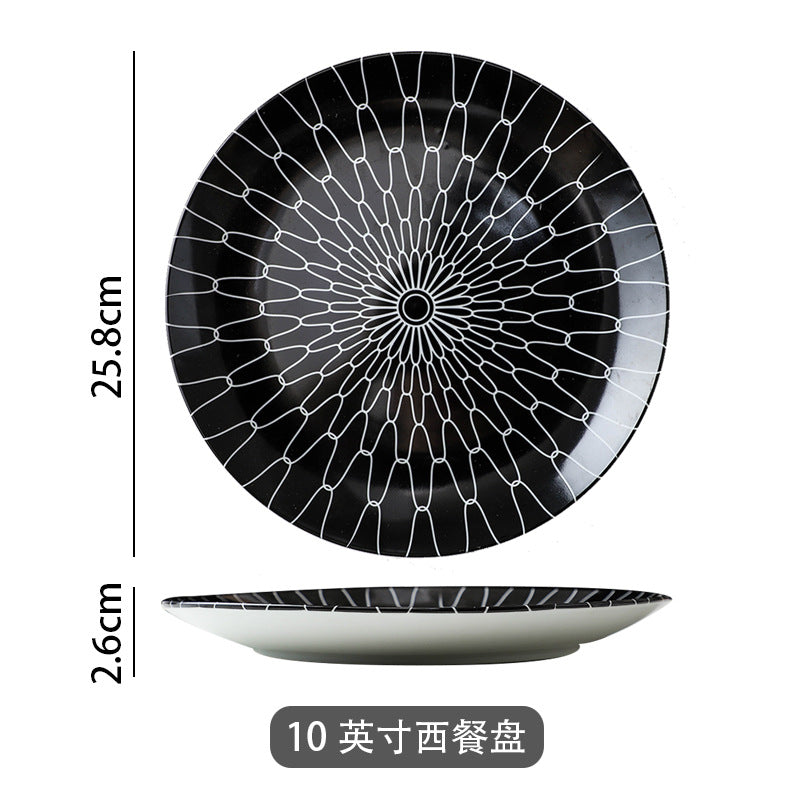 Nordic plating tableware casual creative western food plate pasta plate western dessert stylish restaurant tray plate