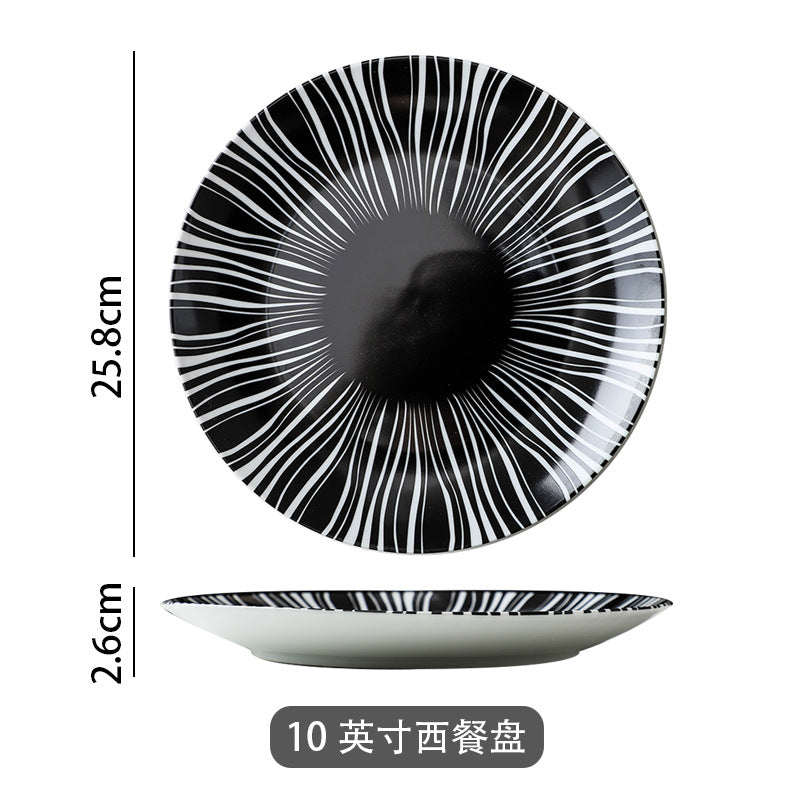 Nordic plating tableware casual creative western food plate pasta plate western dessert stylish restaurant tray plate