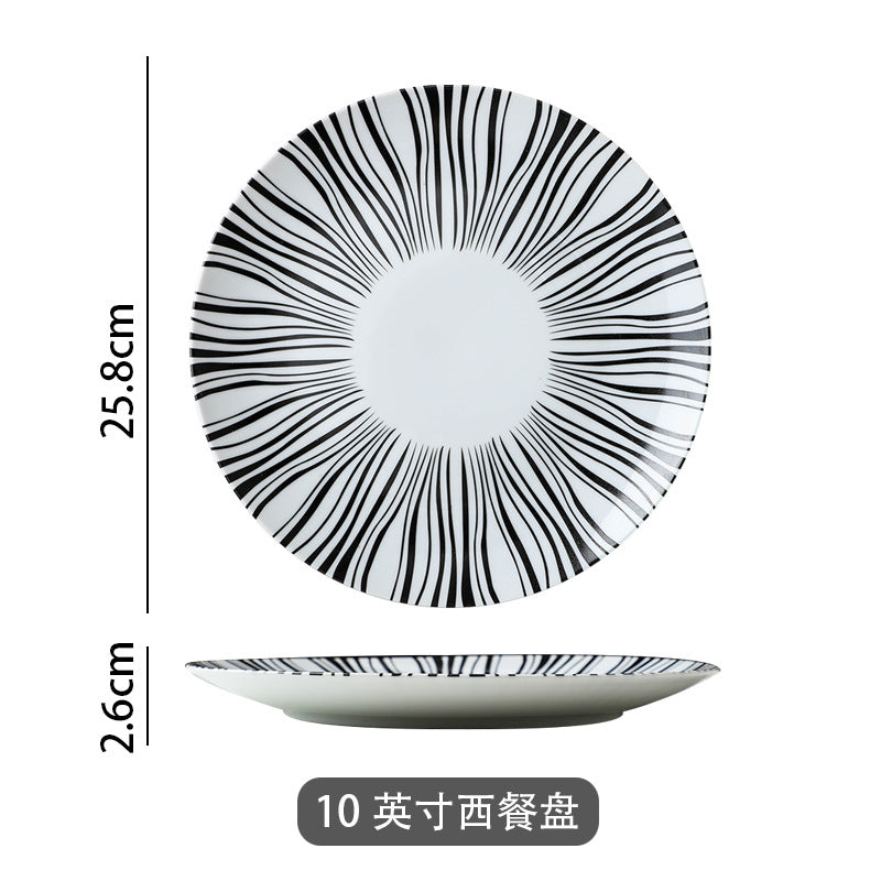 Nordic plating tableware casual creative western food plate pasta plate western dessert stylish restaurant tray plate