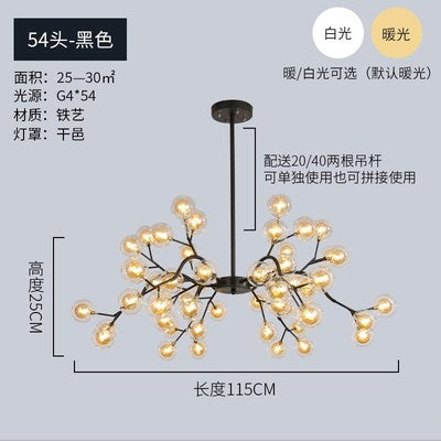 2019 new Internet celebrity firefly lighting atmospheric Nordic lamps postmodern simple dining room bedroom living room chandelier