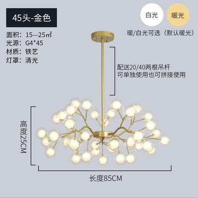 2019 new Internet celebrity firefly lighting atmospheric Nordic lamps postmodern simple dining room bedroom living room chandelier