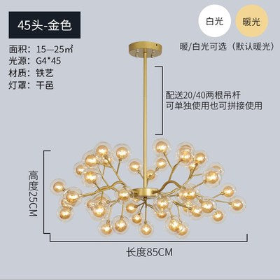2019 new Internet celebrity firefly lighting atmospheric Nordic lamps postmodern simple dining room bedroom living room chandelier
