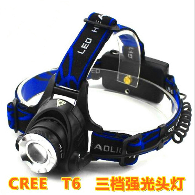 Lighting head-mounted V9 induction charging headlight T6 high power telescopic 10W rechargeable LED strong light headlight