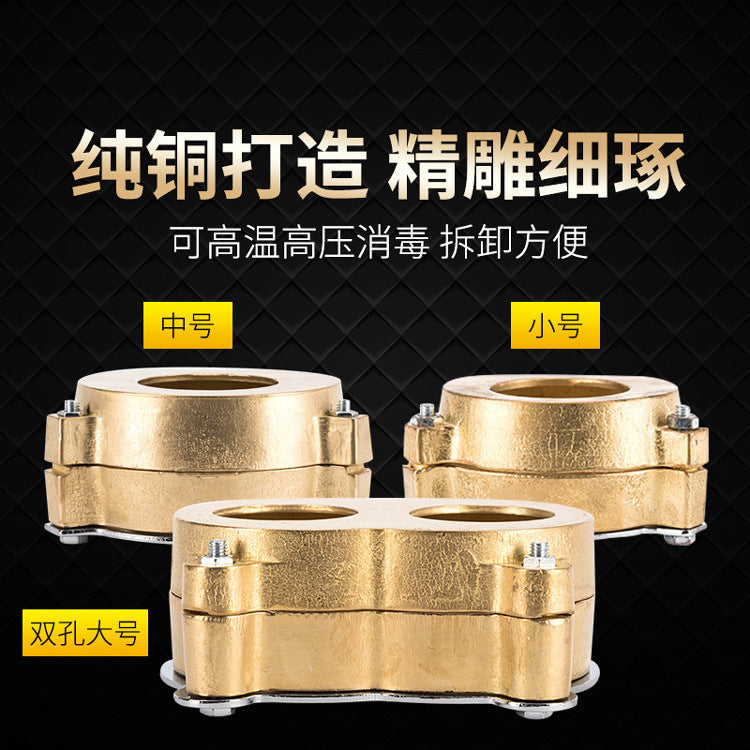 Dental boil box Copper denture technician processing Dental instruments with screws 7 #8 #boil box Double hole extra large