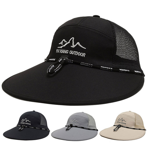 Summer new big-brimmed mesh men's baseball cap trendy sunscreen sun hat women's breathable outdoor fashion hat