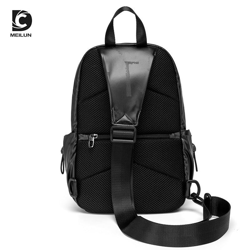 DC Meilun's new waterproof shoulder bag Korean version messenger bag trendy casual solid color ID bag soft men's bag