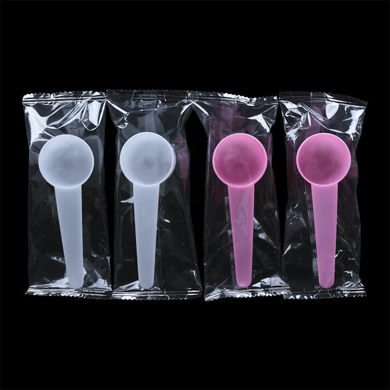 Individually wrapped plastic measuring spoons - 20ml for liquid masks, laundry powder, fertilizer, and water (20g)