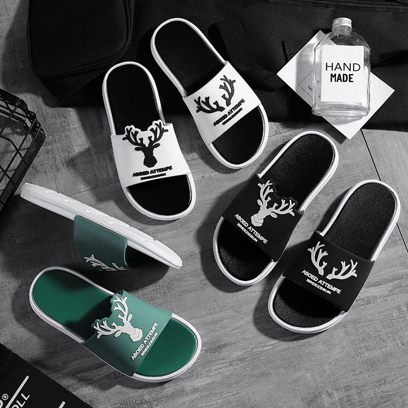 【dropshipping available】men's summer trendy korean style couple's flip-flops - indoor/outdoor home use, beach sandals
