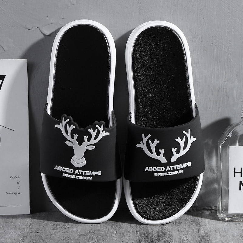【dropshipping available】men's summer trendy korean style couple's flip-flops - indoor/outdoor home use, beach sandals