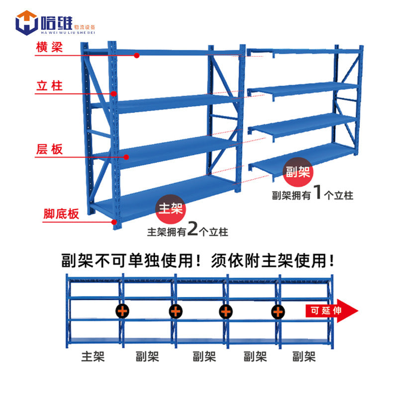 Clothing rack baffle rack light storage rack household iron rack Cainiao station warehouse rack