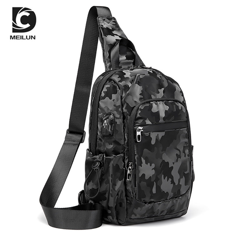 DC Meilun's new waterproof shoulder bag Korean version messenger bag trendy casual solid color ID bag soft men's bag