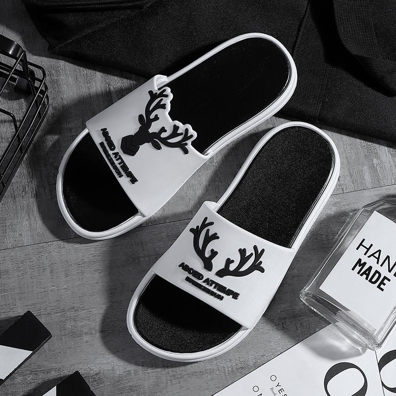 【dropshipping available】men's summer trendy korean style couple's flip-flops - indoor/outdoor home use, beach sandals