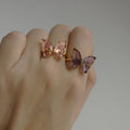 Gold-plated bow ring wholesale european and american cross-border jewelry women's stylish alloy niche fashion street style open ring