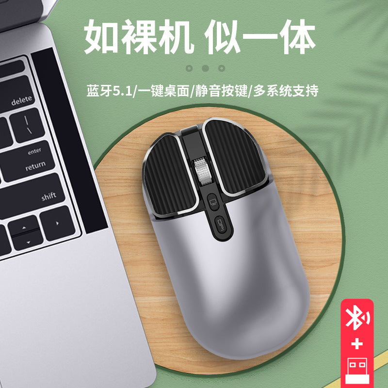 Tiger cat m203 bluetooth wireless mouse - dual mode, rechargeable mouse for desktop, laptop, office, and home use