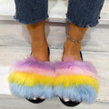 2024 european and american export plus size fuzzy slippers - women's warm, colorful, thick-soled, home cotton slippers - in stock