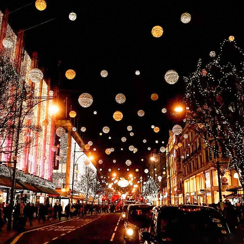 Manufacturer wholesale led vine ball lamp outdoor round ball lamp landscape hanging tree ball lamp outdoor engineering lighting lantern string