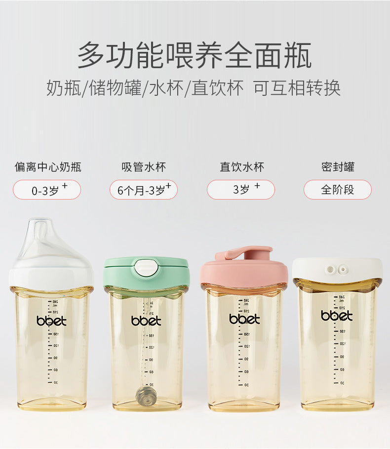 Bao hui 2021 ppsu triangular multi-use baby bottle - one bottle, four ways to feed - 150ml - oem available - export quality