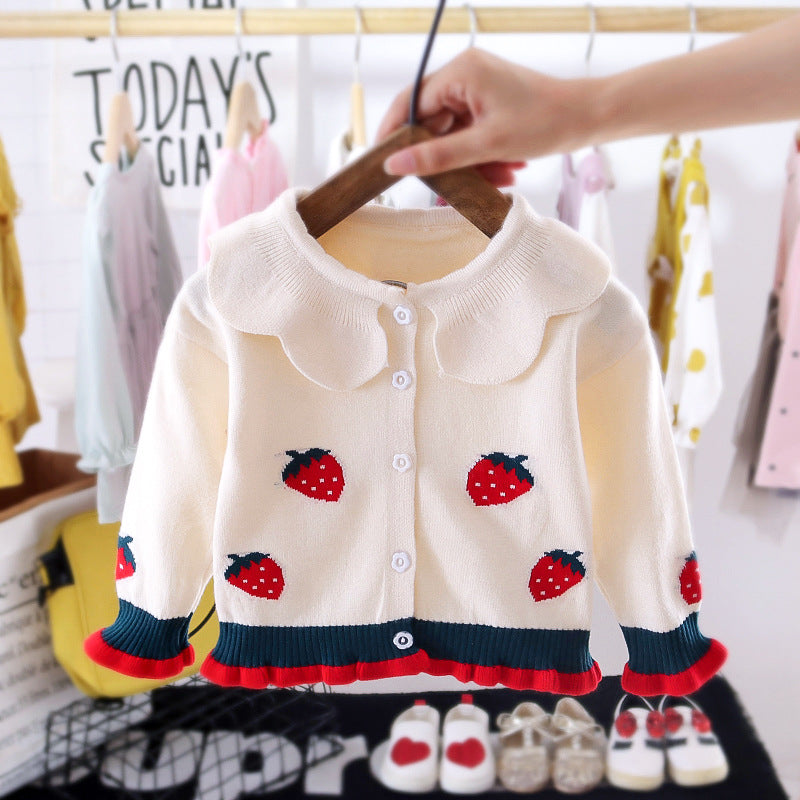 Girls' trendy outfit set: 2020 new style baby girl knitted cardigan and tulle skirt princess two-piece set