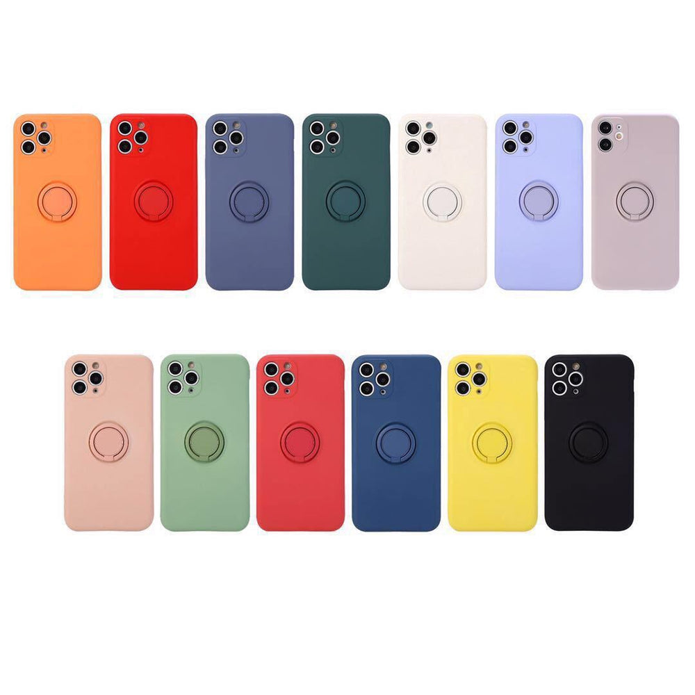 Suitable for iphone17 mobile phone case apple 15 liquid silicone creative stand ring 16 fine hole all-inclusive protective cover