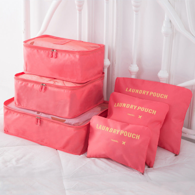 Spot wholesale six-piece set storage bag clothes storage bag travel supplies underwear bra finishing bag travel set