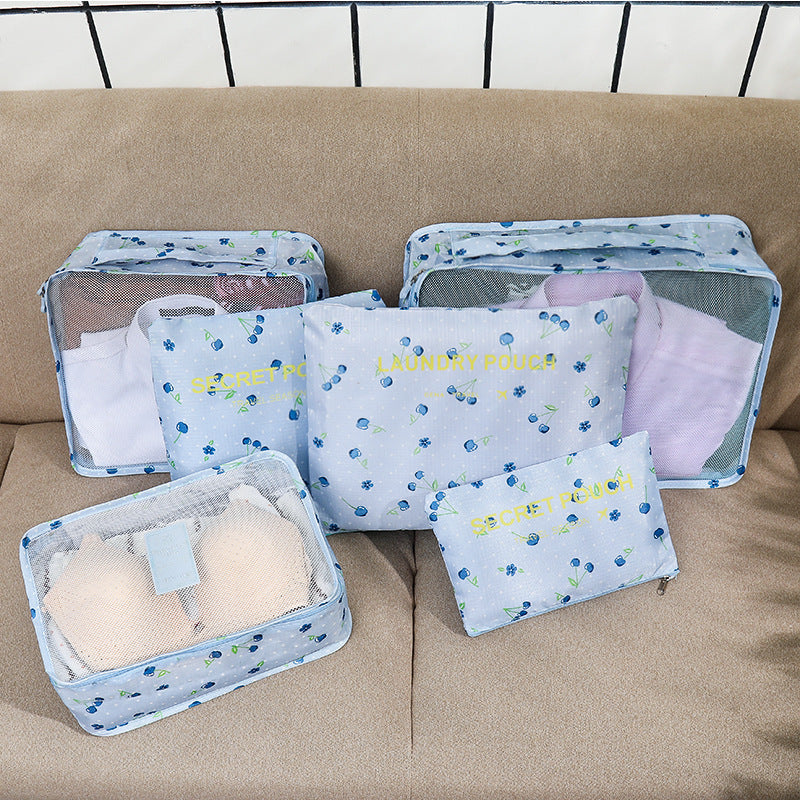 Spot wholesale six-piece set storage bag clothes storage bag travel supplies underwear bra finishing bag travel set