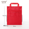 Large capacity student canvas tote file bag, double-layer document bag, book carrier, tutoring bag, training bag - customizable with printed logo