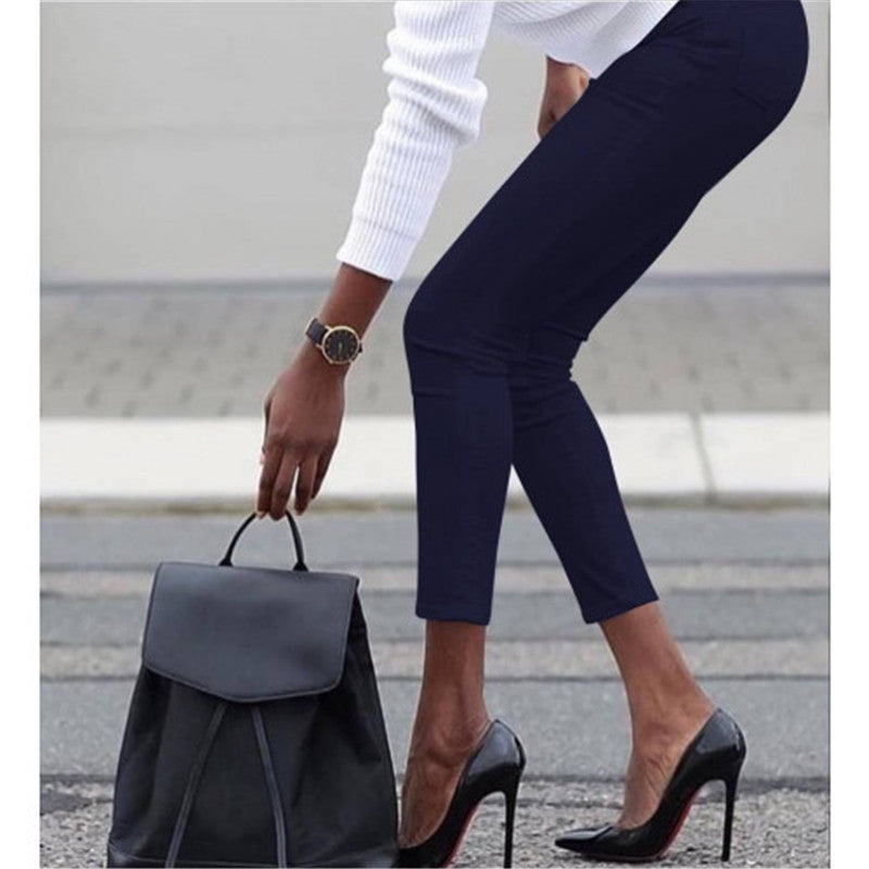 Ebay  best selling pencil pants women's casual pants fashion plus size cross-border skinny jeans women's fall and winter new