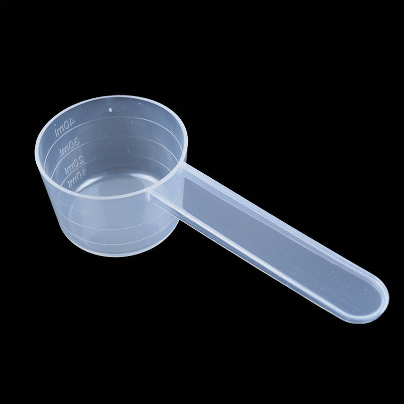 Transparent mask spoon 40ml plastic measuring spoon for laundry detergent, powder, feed, fertilizer, and pesticide - holds 40g of water