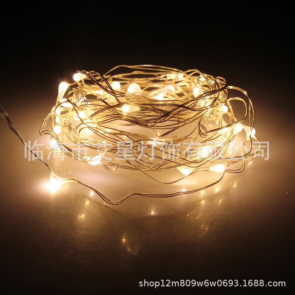 Cross-border LED copper wire light string, button battery box, copper wire light, firefly bouquet, wedding gift box, Christmas decoration