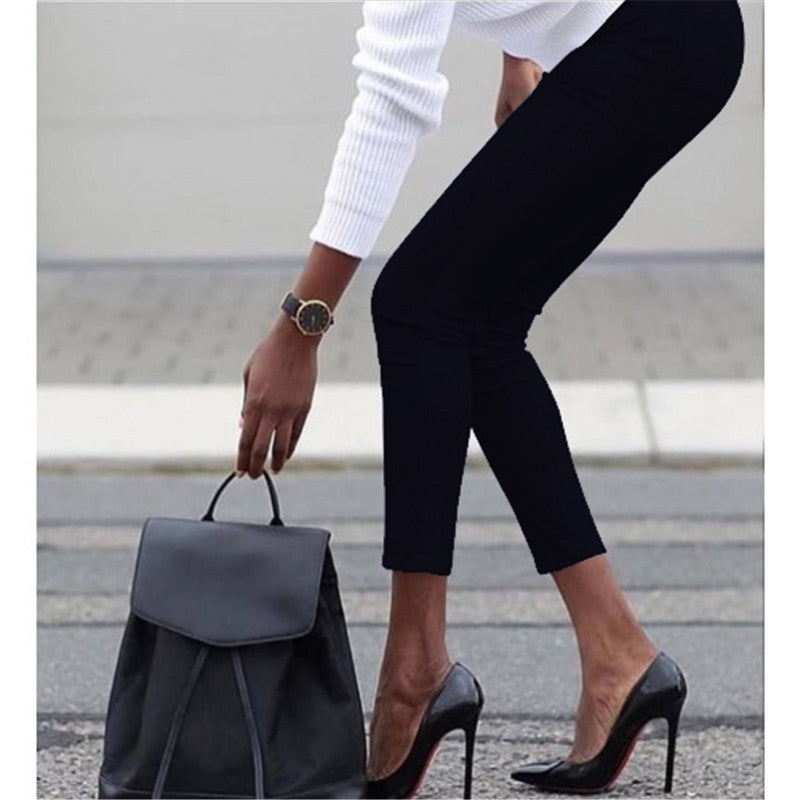 Ebay  best selling pencil pants women's casual pants fashion plus size cross-border skinny jeans women's fall and winter new