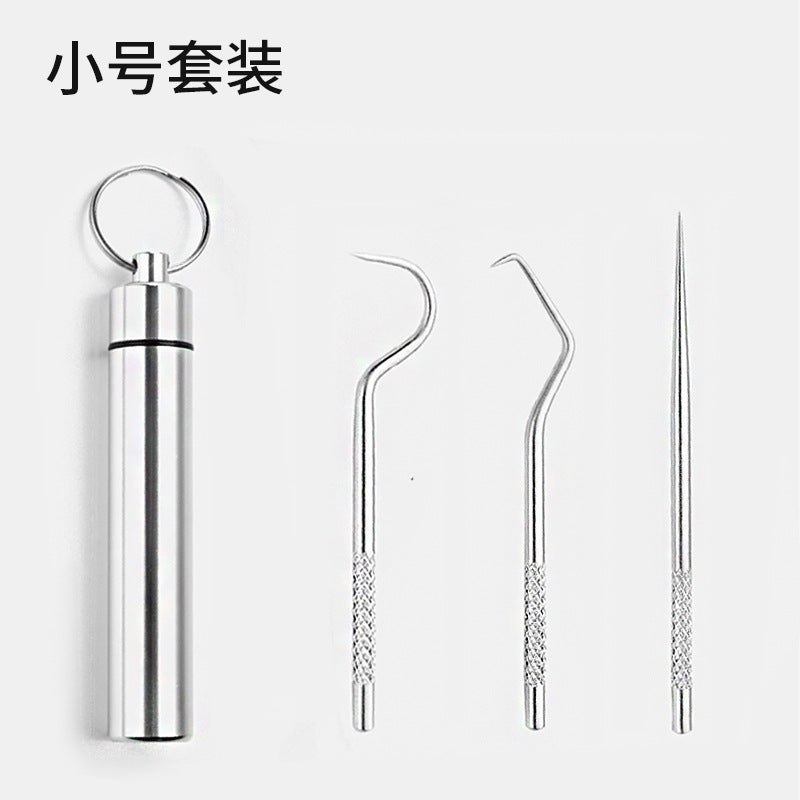 Factory direct metal toothpicks, 304 stainless steel portable toothpicks, oral hygiene & stain removal tool set