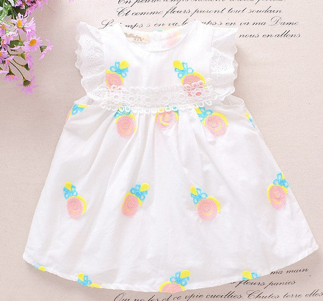 Summer new arrivals: baby & toddler dresses (6-9-12 months) - embroidered flutter sleeve dress for 1-year-old girls, skirt set for 2-3 year olds