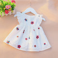 Summer new arrivals: baby & toddler dresses (6-9-12 months) - embroidered flutter sleeve dress for 1-year-old girls, skirt set for 2-3 year olds