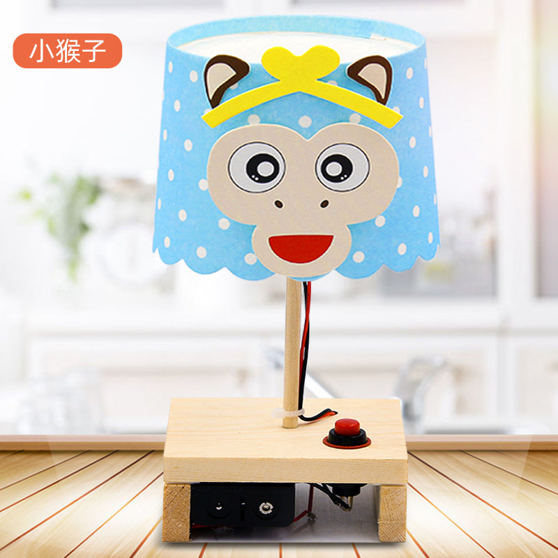 Science experiment DIY cartoon desk lamp technology small production stem maker educational material package students, children's handmade