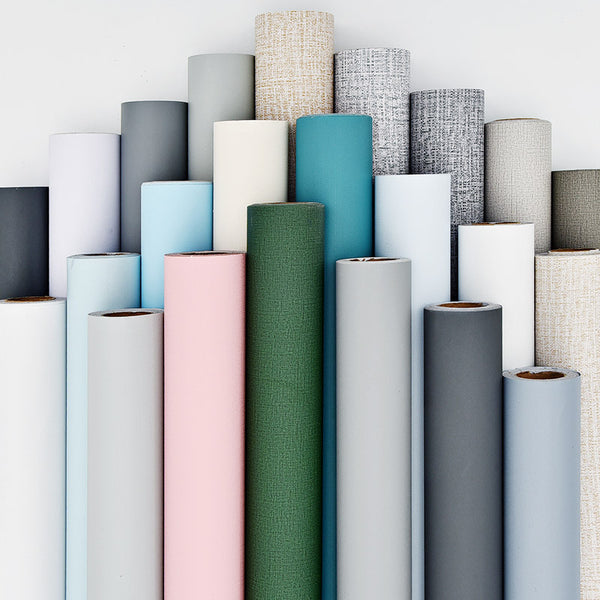 Foreign trade,  60cm self-adhesive wallpaper waterproof bedroom living room plain decorative sticker solid color wallpaper small roll