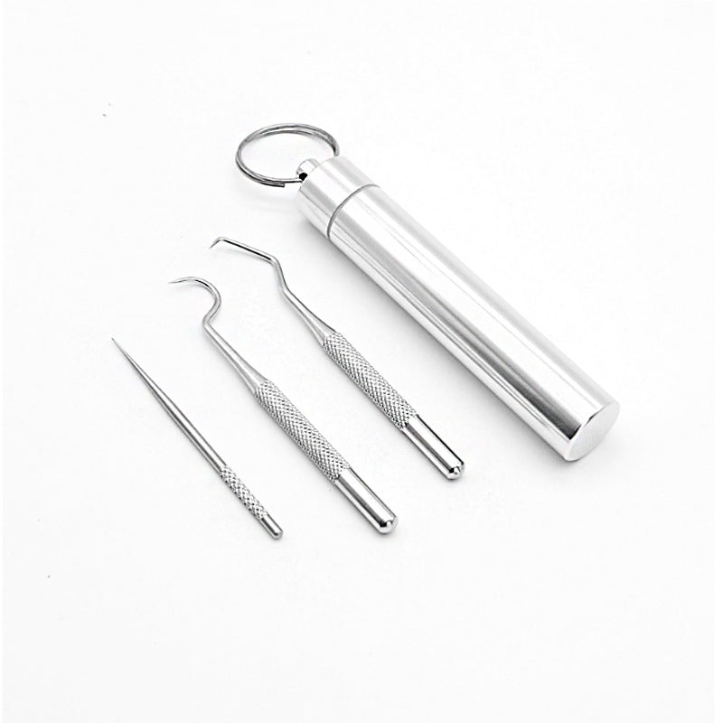 Factory direct metal toothpicks, 304 stainless steel portable toothpicks, oral hygiene & stain removal tool set