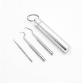 Factory direct metal toothpicks, 304 stainless steel portable toothpicks, oral hygiene & stain removal tool set